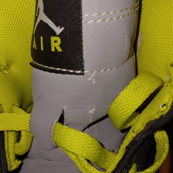 2010 Jordan 1 Cyber Black Blue Sapphire Retro High Shoes Vintage Nike - Picture 10 of 12